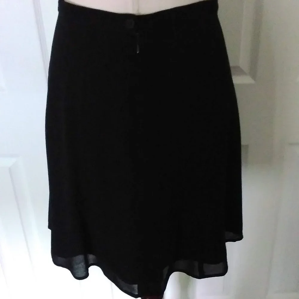 Bebe San Francisco Black Swing Midi Skirt Size 12 - Picture 4 of 5